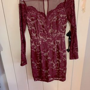 Lace, long sleeve dress